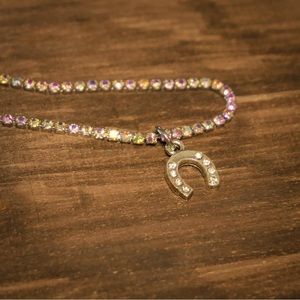 Gorgeous silver horseshoe necklace! 🧲